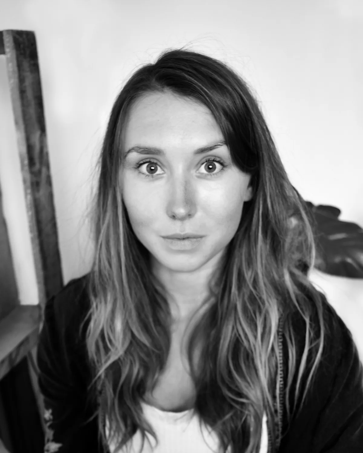 Porträt von Lucy Schippel. Portrait of Lucy Schippel.